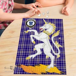 Scottish Ochterlony Clan Tartan Puzzle - Unicorn Style Scottish Plaid Tartan Plaid