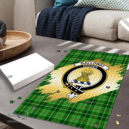 Scottish Galloway Clan Tartan Puzzle - Gold Style Scottish Plaid Tartan Plaid