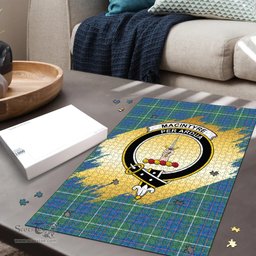 Scottish MacIntyre Hunting Ancient Clan Tartan Puzzle - Gold Style Scottish Plaid Tartan Plaid