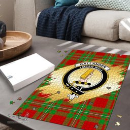 Scottish Callander Modern Clan Tartan Puzzle - Gold Style Scottish Plaid Tartan Plaid