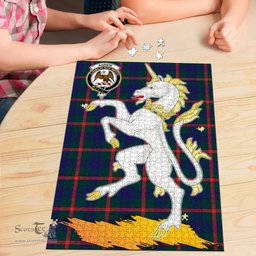 Scottish Agnew Modern Clan Tartan Puzzle - Unicorn Style Scottish Plaid Tartan Plaid