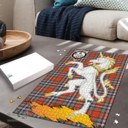 Scottish MacFarlane Ancient Clan Tartan Puzzle - Unicorn Style Scottish Plaid Tartan Plaid