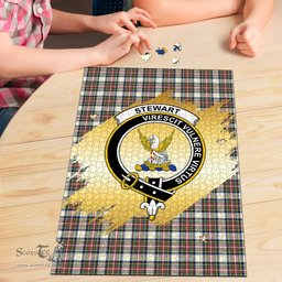 Scottish Stewart Dress Ancient Clan Tartan Puzzle - Gold Style Scottish Plaid Tartan Plaid