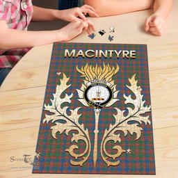 Scottish MacIntyre Ancient Clan Tartan Puzzle - Thistle Scotland Style Scottish Plaid Tartan Plaid