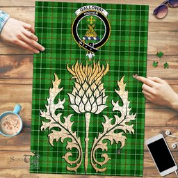 Scottish Galloway Clan Tartan Puzzle - Thistle Gold Style Scottish Plaid Tartan Plaid