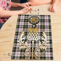 Scottish MacPherson Dress Ancient Clan Tartan Puzzle - Thistle Gold Style Scottish Plaid Tartan Plaid