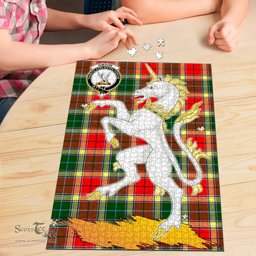 Scottish Gibson Clan Tartan Puzzle - Unicorn Style Scottish Plaid Tartan Plaid