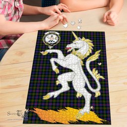 Scottish Murray of Atholl Modern Clan Tartan Puzzle - Unicorn Style Scottish Plaid Tartan Plaid