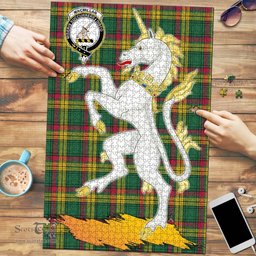 Scottish MacMillan Old Ancient Clan Tartan Puzzle - Unicorn Style Scottish Plaid Tartan Plaid