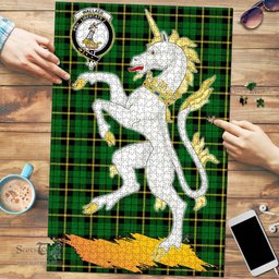 Scottish Wallace Hunting Green Clan Tartan Puzzle - Unicorn Style Scottish Plaid Tartan Plaid