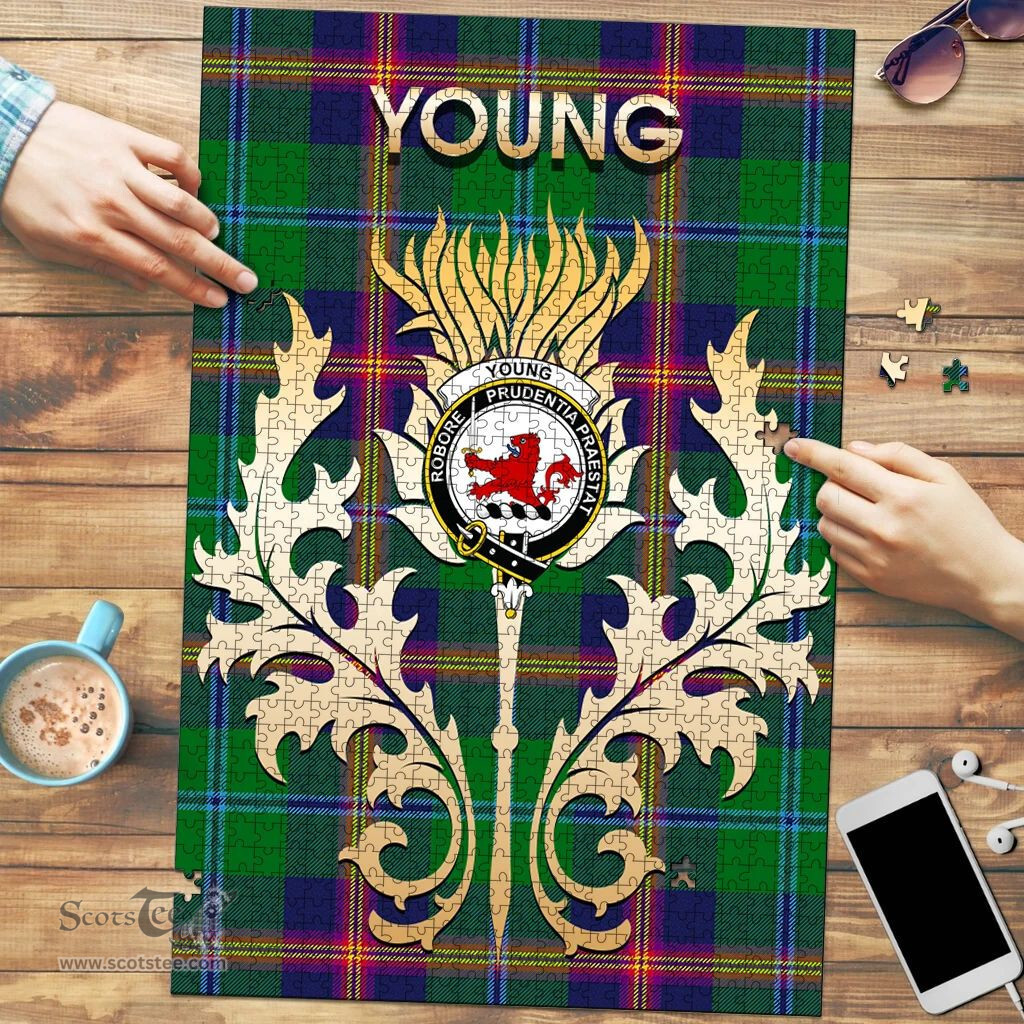 Scottish Young Modern Clan Tartan Puzzle - Thistle Scotland Style Scottish Plaid Tartan Plaid