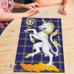 Scottish Kinnaird Clan Tartan Puzzle - Unicorn Style Scottish Plaid Tartan Plaid