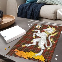 Scottish MacKintosh Hunting Weathered Clan Tartan Puzzle - Unicorn Style Scottish Plaid Tartan Plaid