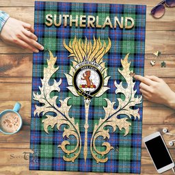 Scottish Sutherland Old Ancient Clan Tartan Puzzle - Thistle Scotland Style Scottish Plaid Tartan Plaid