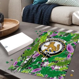 Scottish MacPherson Dress Modern Clan Tartan Puzzle - Thistle Pattern Style Scottish Plaid Tartan Plaid