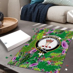 Scottish Robertson Ancient Clan Tartan Puzzle - Thistle Pattern Style Scottish Plaid Tartan Plaid