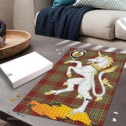 Scottish MacGillivray Hunting Ancient Clan Tartan Puzzle - Unicorn Style Scottish Plaid Tartan Plaid