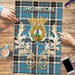 Scottish Thomson Clan Tartan Puzzle - Thistle Scotland Style Scottish Plaid Tartan Plaid