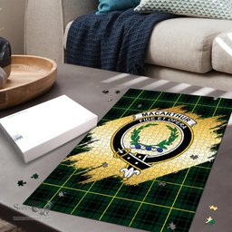 Scottish MacArthur Modern Clan Tartan Puzzle - Gold Style Scottish Plaid Tartan Plaid