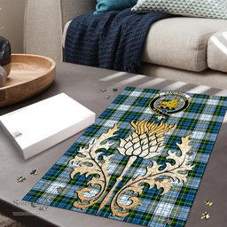 Scottish Campbell Dress Clan Tartan Puzzle - Thistle Gold Style Scottish Plaid Tartan Plaid