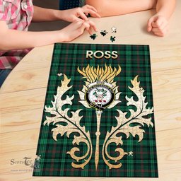Scottish Ross Hunting Modern Clan Tartan Puzzle - Thistle Scotland Style Scottish Plaid Tartan Plaid