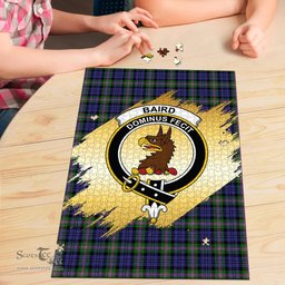 Scottish Baird Modern Clan Tartan Puzzle - Gold Style Scottish Plaid Tartan Plaid
