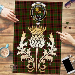 Scottish Buchan Modern Clan Tartan Puzzle - Thistle Gold Style Scottish Plaid Tartan Plaid