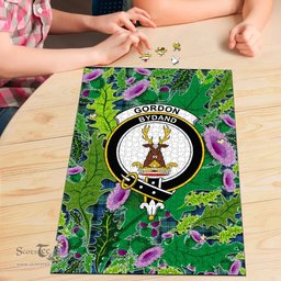 Scottish Gordon Ancient Clan Tartan Puzzle - Thistle Pattern Style Scottish Plaid Tartan Plaid