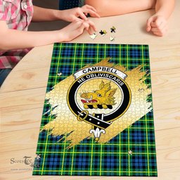 Scottish Campbell of Breadalbane Ancient Clan Tartan Puzzle - Gold Style Scottish Plaid Tartan Plaid