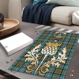 Scottish Paisley Clan Tartan Puzzle - Thistle Gold Style Scottish Plaid Tartan Plaid