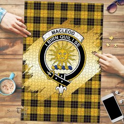 Scottish MacLeod of Lewis Ancient Clan Tartan Puzzle - Gold Style Scottish Plaid Tartan Plaid
