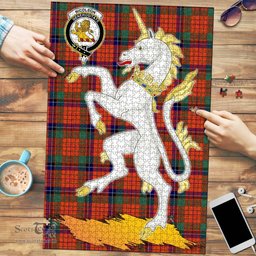 Scottish Nicolson Ancient Clan Tartan Puzzle - Unicorn Style Scottish Plaid Tartan Plaid