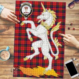 Scottish Robertson Modern Clan Tartan Puzzle - Unicorn Style Scottish Plaid Tartan Plaid
