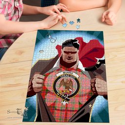 Scottish Munro Modern Clan Tartan Puzzle - Supper Hero Style Scottish Plaid Tartan Plaid