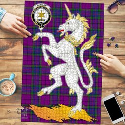 Scottish Wardlaw Modern Clan Tartan Puzzle - Unicorn Style Scottish Plaid Tartan Plaid