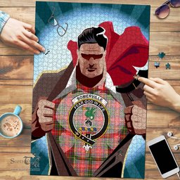 Scottish Somerville Modern Clan Tartan Puzzle - Supper Hero Style Scottish Plaid Tartan Plaid