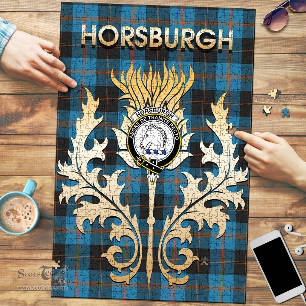 Scottish Horsburgh Clan Tartan Puzzle - Thistle Scotland Style Scottish Plaid Tartan Plaid