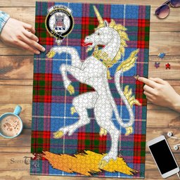 Scottish Spalding Clan Tartan Puzzle - Unicorn Style Scottish Plaid Tartan Plaid