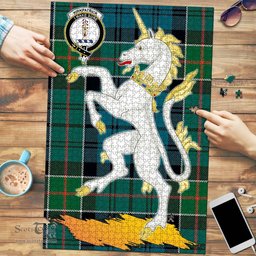 Scottish Kirkpatrick Clan Tartan Puzzle - Unicorn Style Scottish Plaid Tartan Plaid