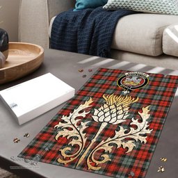 Scottish MacLachlan Weathered Clan Tartan Puzzle - Thistle Gold Style Scottish Plaid Tartan Plaid