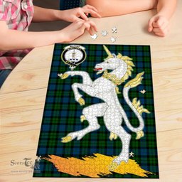 Scottish MacKay Modern Clan Tartan Puzzle - Unicorn Style Scottish Plaid Tartan Plaid
