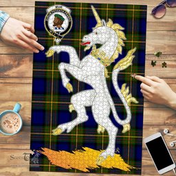 Scottish Muir Clan Tartan Puzzle - Unicorn Style Scottish Plaid Tartan Plaid