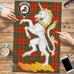 Scottish MacAulay Ancient Clan Tartan Puzzle - Unicorn Style Scottish Plaid Tartan Plaid