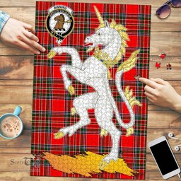 Scottish Binning Clan Tartan Puzzle - Unicorn Style Scottish Plaid Tartan Plaid