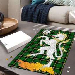 Scottish Wallace Hunting Green Clan Tartan Puzzle - Unicorn Style Scottish Plaid Tartan Plaid