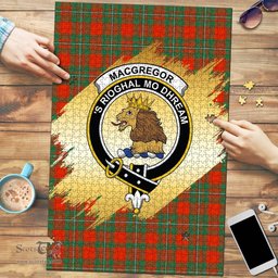 Scottish MacGregor Ancient Clan Tartan Puzzle - Gold Style Scottish Plaid Tartan Plaid