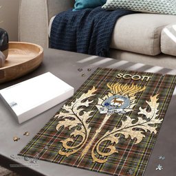 Scottish Scott Green Weathered Clan Tartan Puzzle - Thistle Scotland Style Scottish Plaid Tartan Plaid