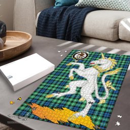 Scottish Graham of Montrose Ancient Clan Tartan Puzzle - Unicorn Style Scottish Plaid Tartan Plaid