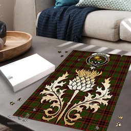 Scottish Buchan Modern Clan Tartan Puzzle - Thistle Gold Style Scottish Plaid Tartan Plaid