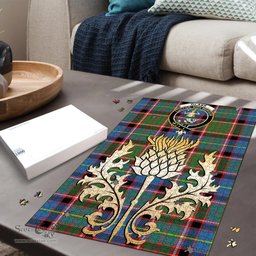 Scottish Glass Clan Tartan Puzzle - Thistle Gold Style Scottish Plaid Tartan Plaid